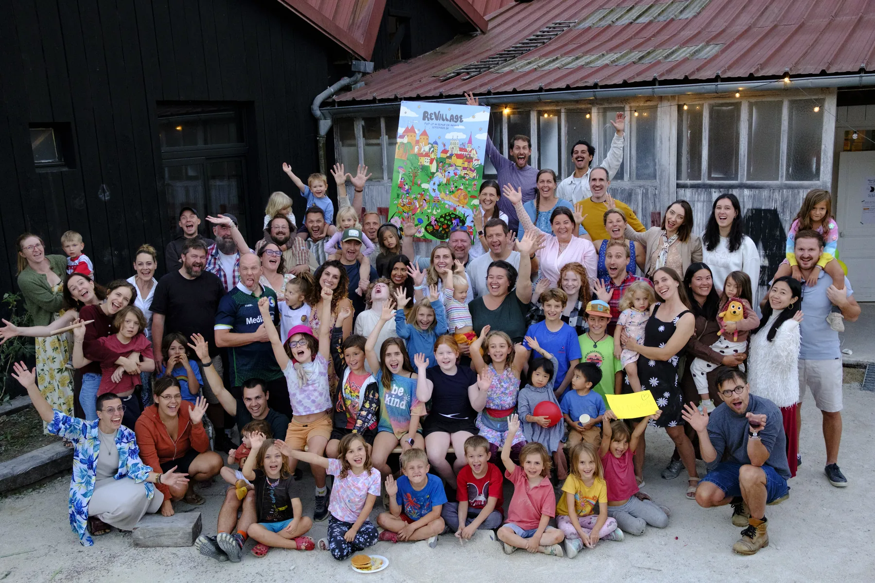 The families who brought a month of shared village life to Semur-en-Auxois.